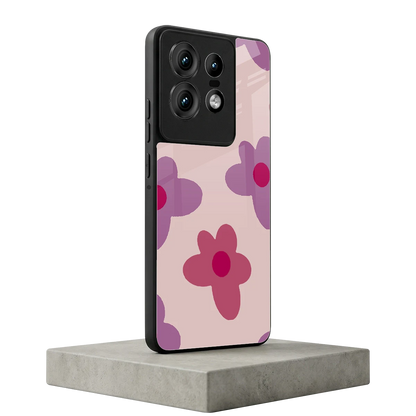 Floral Purple motorola edge 50 pro mobile cover | shockproof glass phone case