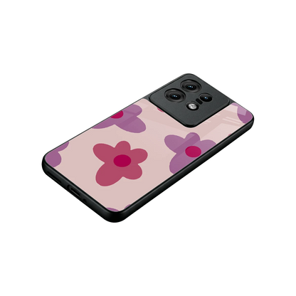 Floral Purple stylish phone case for motorola edge 50 pro | glossy glass and slim fit