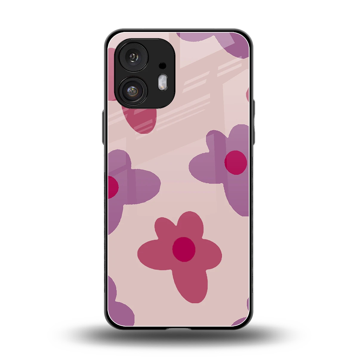 Floral Purple back phone cover | glass case for nothing phone 2