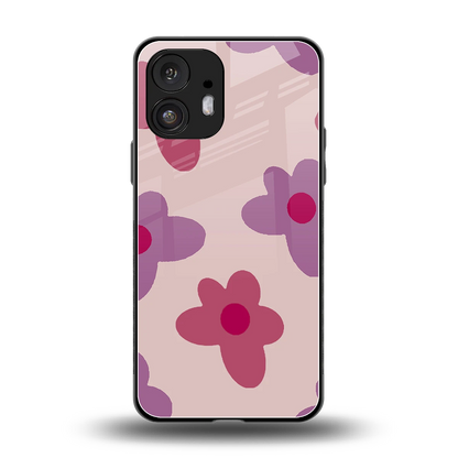 Floral Purple back phone cover | glass case for nothing phone 2