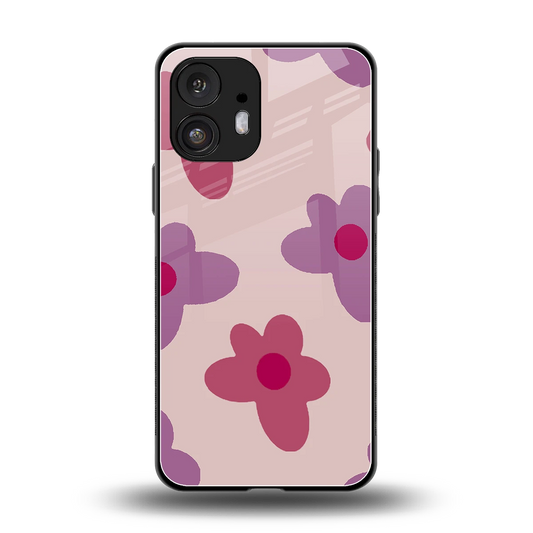 Floral Purple back phone cover | glass case for nothing phone 2