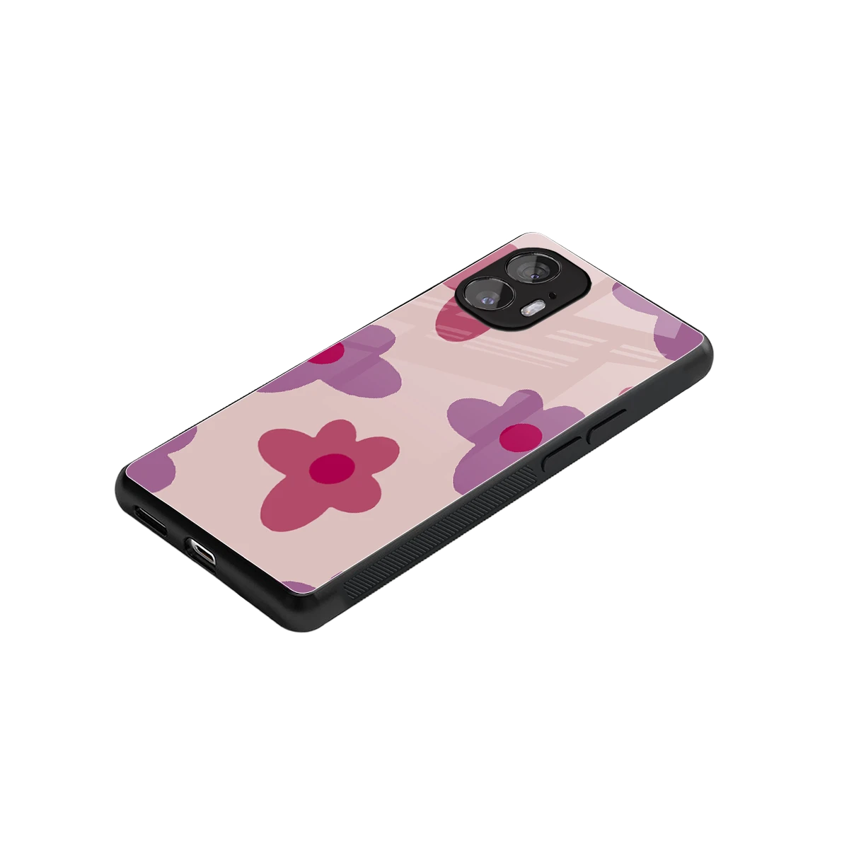 Floral Purple stylish phone case for nothing phone 2 | glossy glass and slim fit
