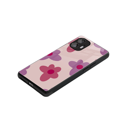 Floral Purple stylish phone case for nothing phone 2 | glossy glass and slim fit