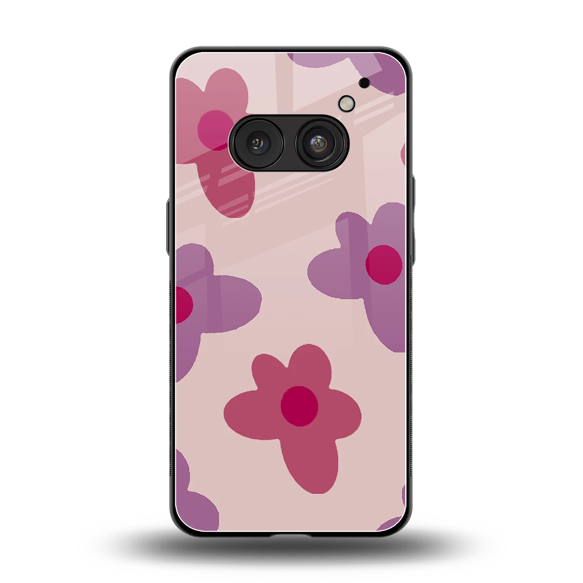 Floral Purple back phone cover | glass case for nothing phone 2a