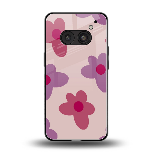 Floral Purple back phone cover | glass case for nothing phone 2a