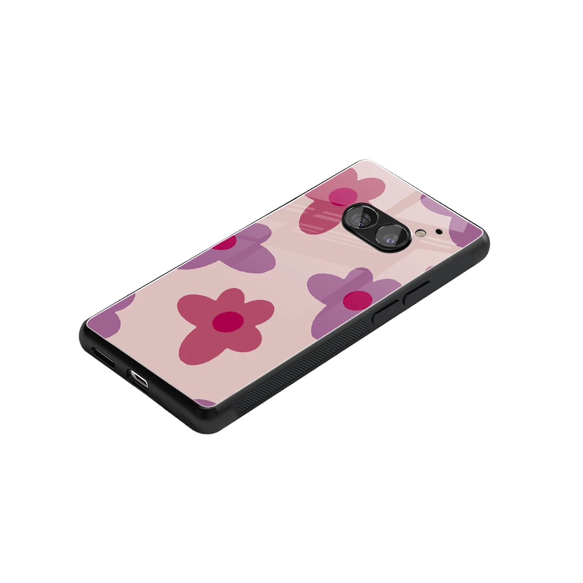 Floral Purple stylish phone case for nothing phone 2a plus | glossy glass and slim fit
