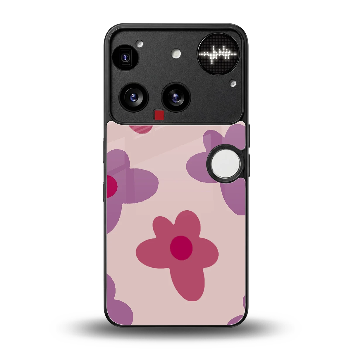 Floral Purple back phone cover | glass case for nothing phone 3