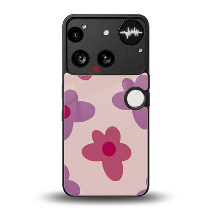Floral Purple back phone cover | glass case for nothing phone 3