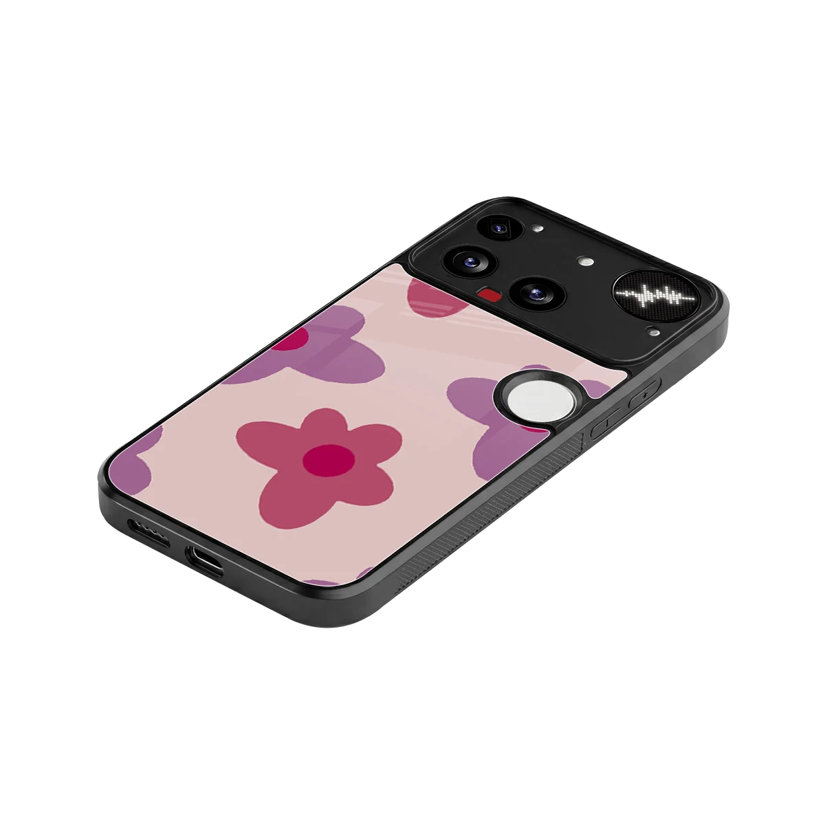 Floral Purple stylish phone case for nothing phone 3 | glossy glass and slim fit