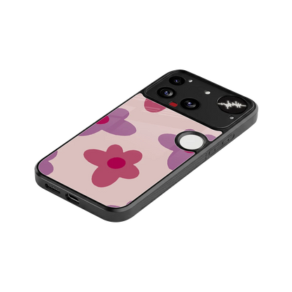 Floral Purple stylish phone case for nothing phone 3 | glossy glass and slim fit