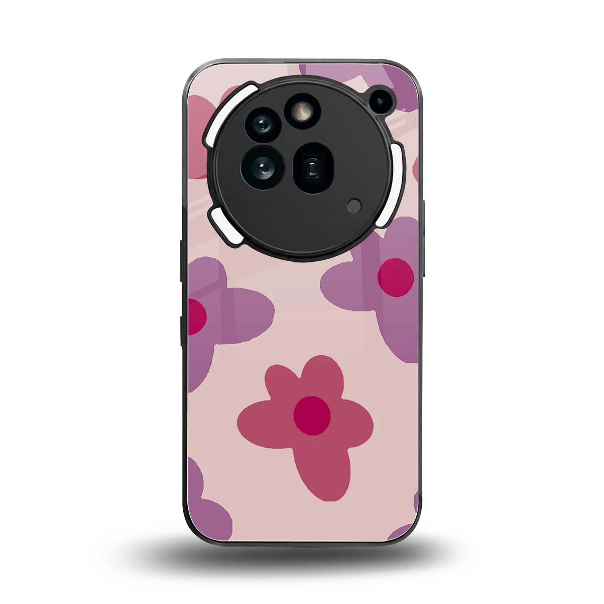 Floral Purple back phone cover | glass case for nothing phone 3a pro
