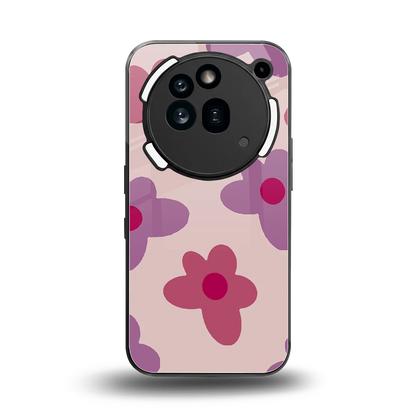 Floral Purple back phone cover | glass case for nothing phone 3a pro