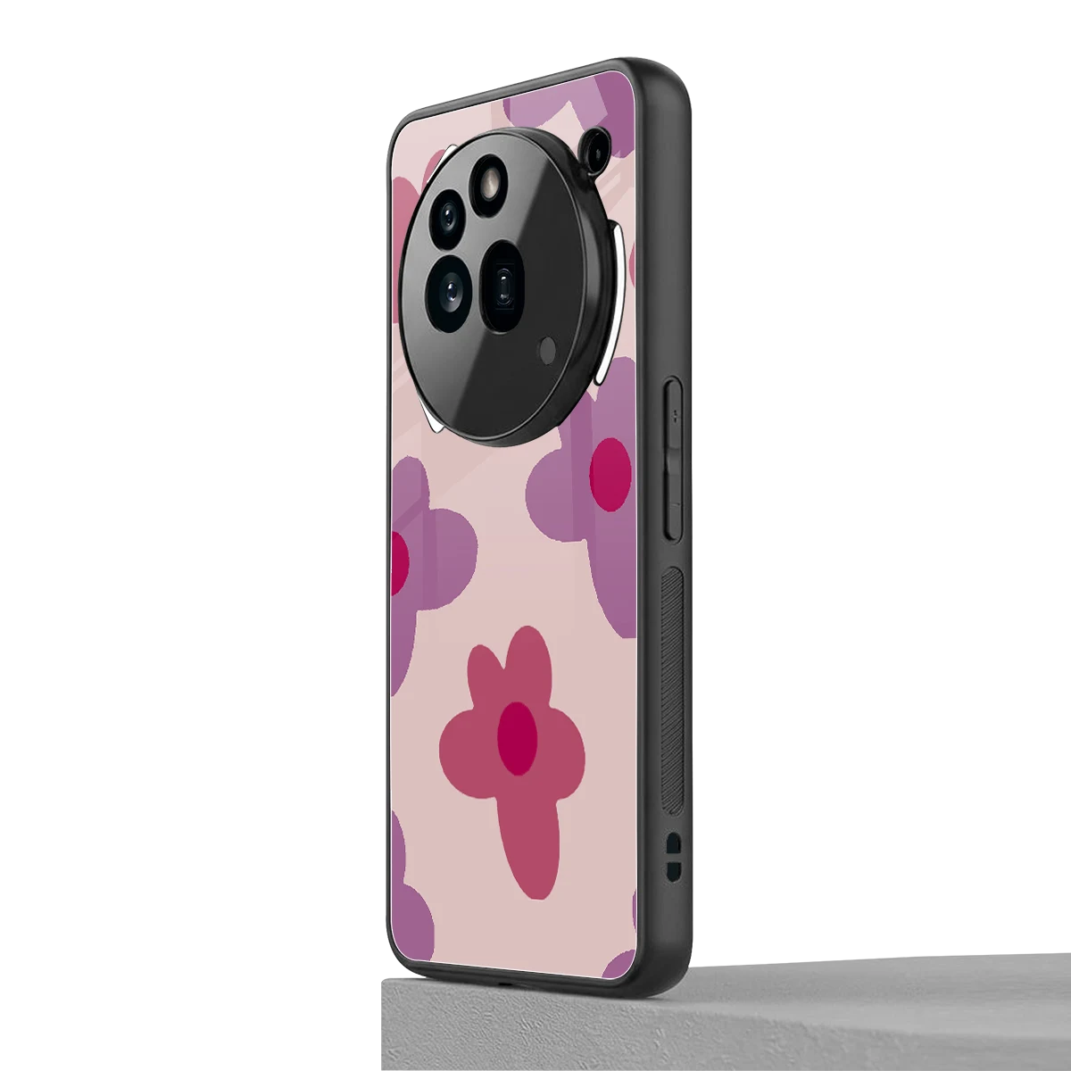 Floral Purple nothing phone 3a pro mobile cover | shockproof glass phone case