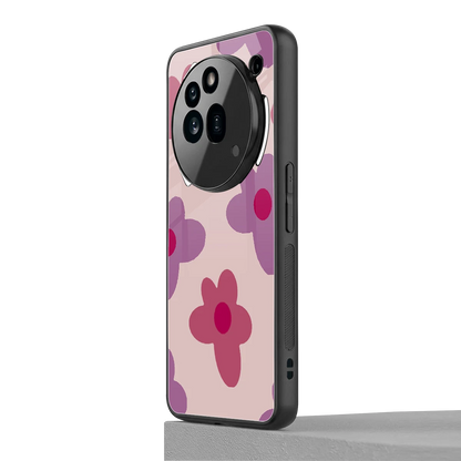 Floral Purple nothing phone 3a pro mobile cover | shockproof glass phone case