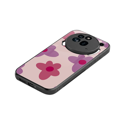 Floral Purple stylish phone case for nothing phone 3a pro | glossy glass and slim fit