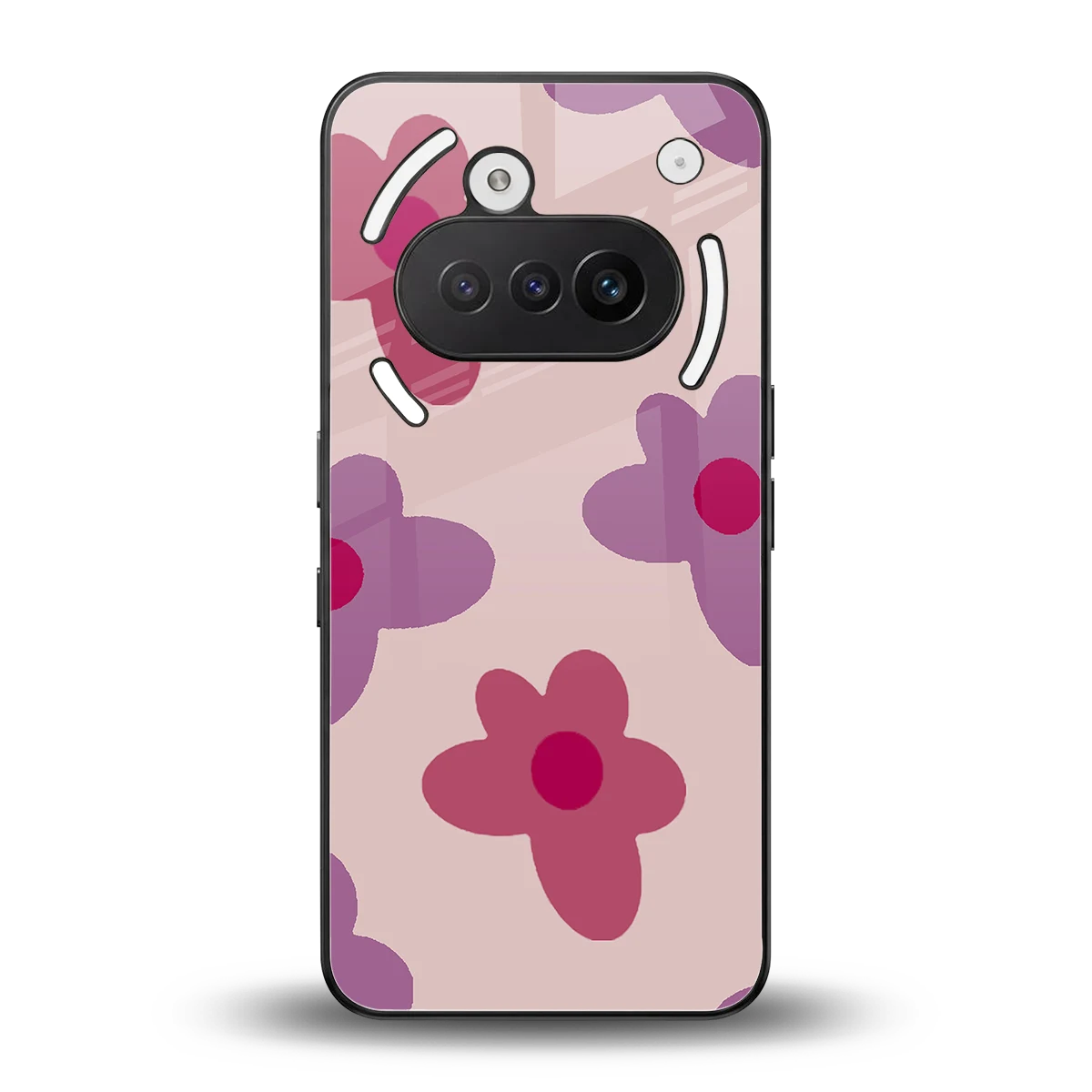 Floral Purple back phone cover | glass case for nothing phone 3a