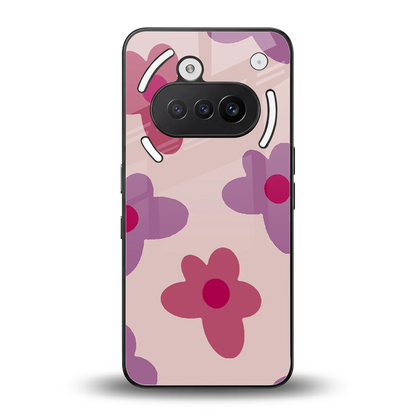 Floral Purple back phone cover | glass case for nothing phone 3a
