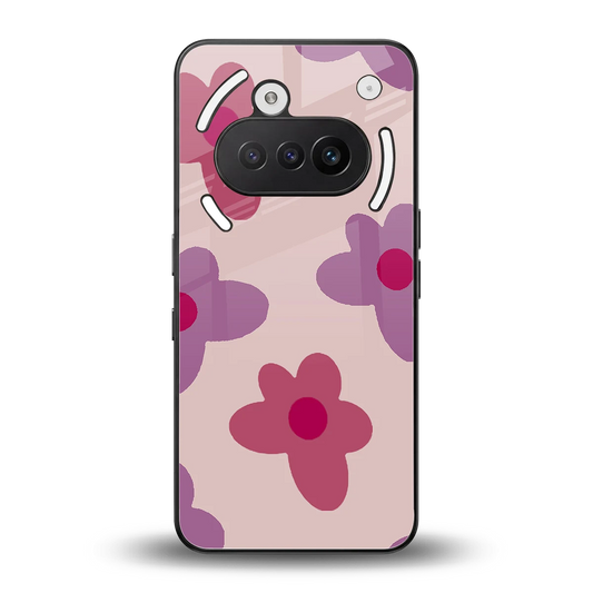 Floral Purple back phone cover | glass case for nothing phone 3a