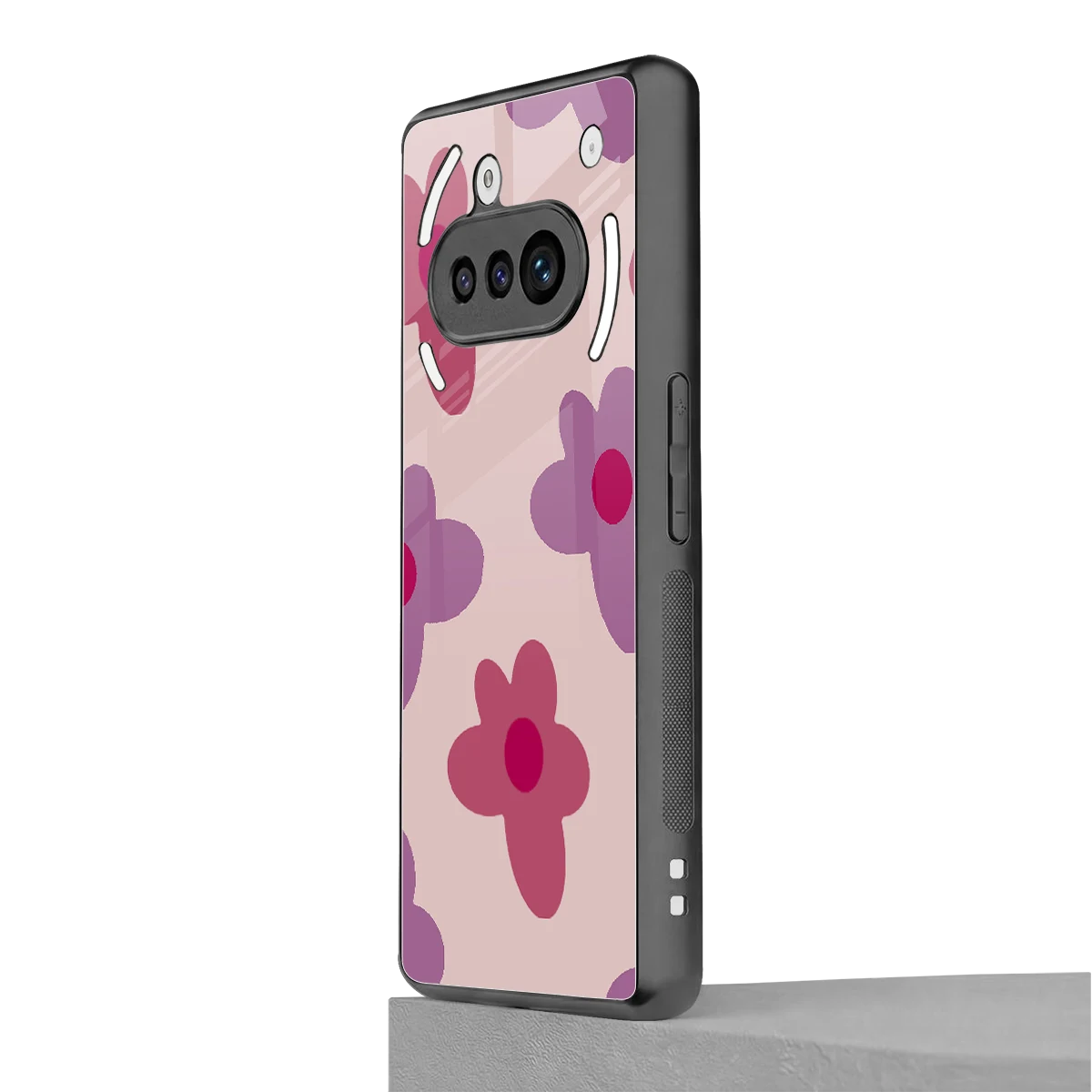 Floral Purple nothing phone 3a mobile cover | shockproof glass phone case