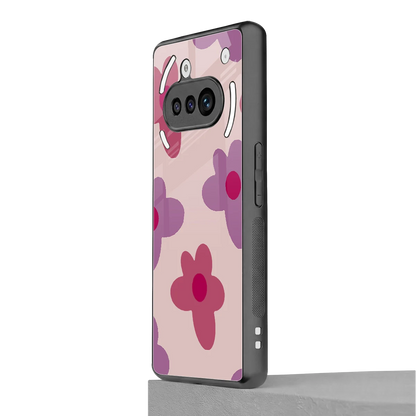 Floral Purple nothing phone 3a mobile cover | shockproof glass phone case