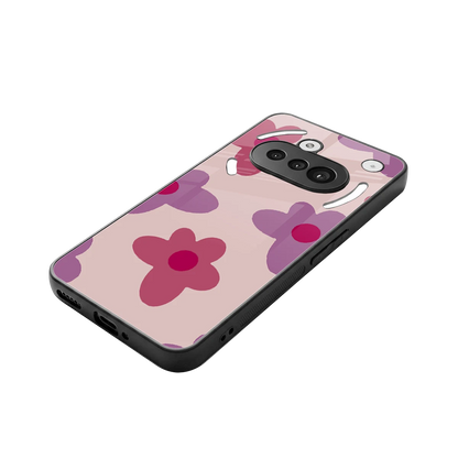 Floral Purple stylish phone case for nothing phone 3a | glossy glass and slim fit