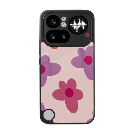 Floral Purple back phone cover | glass case for nothing phone 4a pro