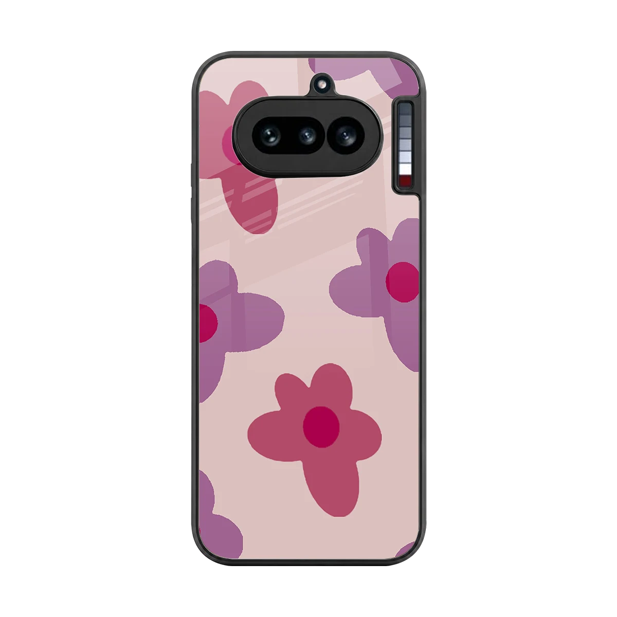 Floral Purple back phone cover | glass case for nothing phone 4a
