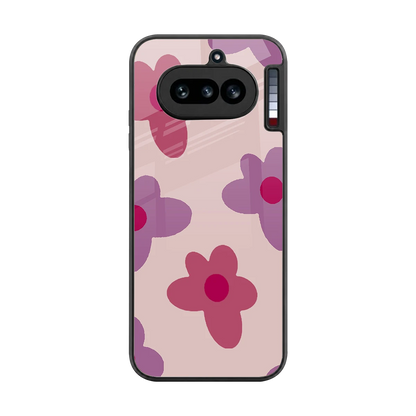 Floral Purple back phone cover | glass case for nothing phone 4a