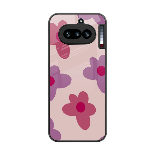 Floral Purple back phone cover | glass case for nothing phone 4a