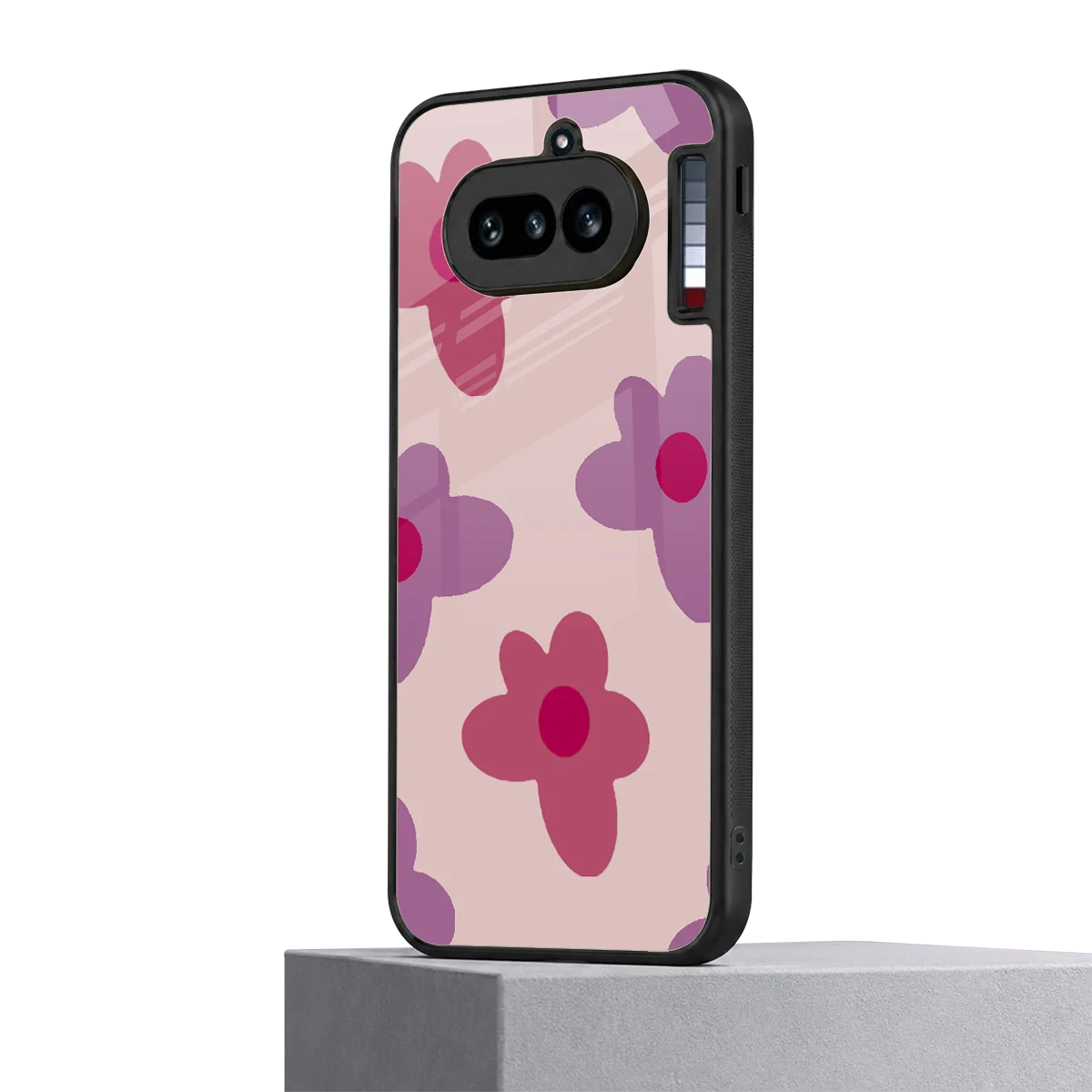 Floral Purple nothing phone 4a mobile cover | shockproof glass phone case