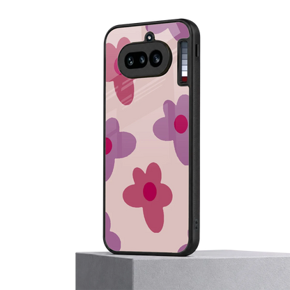Floral Purple nothing phone 4a mobile cover | shockproof glass phone case