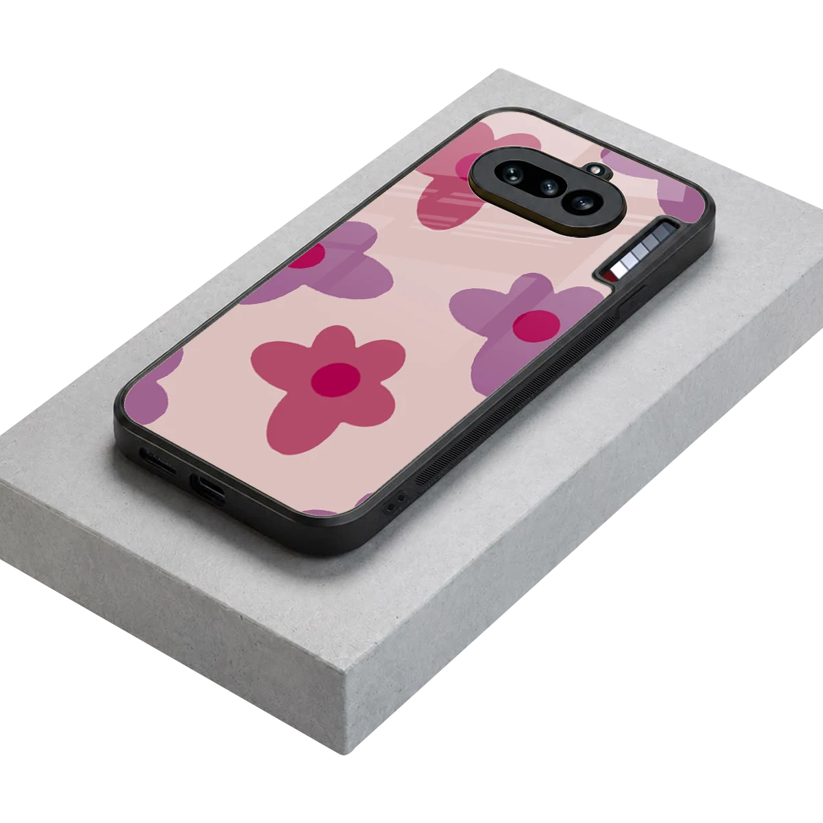 Floral Purple stylish phone case for nothing phone 4a | glossy glass and slim fit