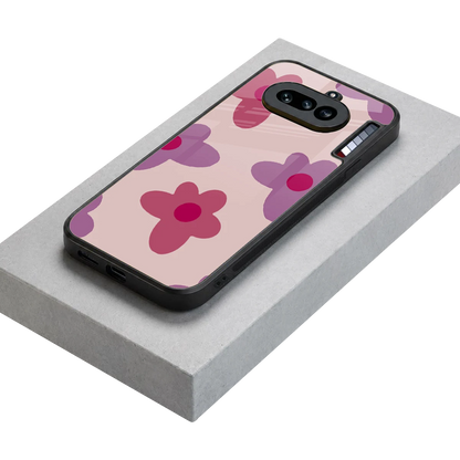 Floral Purple stylish phone case for nothing phone 4a | glossy glass and slim fit