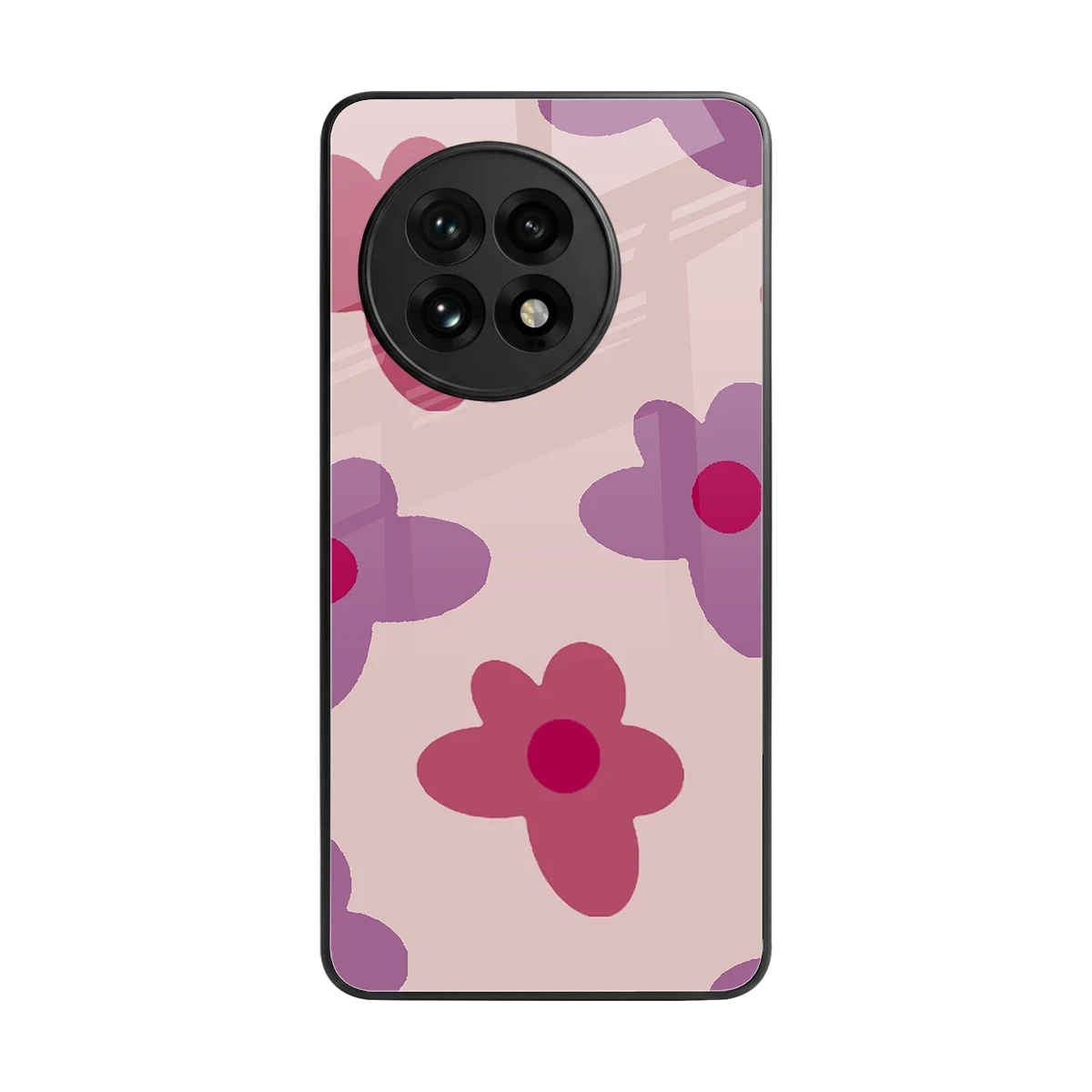Floral Purple back phone cover | glass case for oneplus 13r