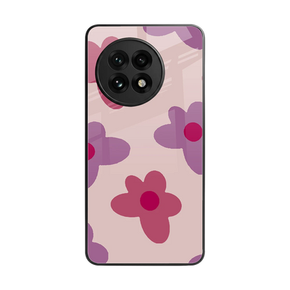 Floral Purple back phone cover | glass case for oneplus 13r