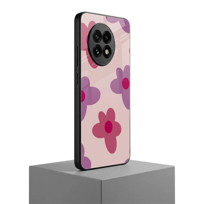 Floral Purple oneplus 13r mobile cover | shockproof glass phone case