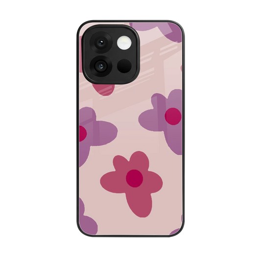 Floral Purple back phone cover | glass case for oneplus 13s