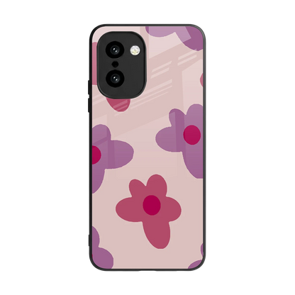 Floral Purple back phone cover | glass case for oneplus 15r