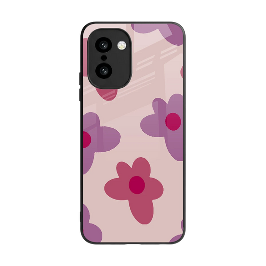 Floral Purple back phone cover | glass case for oneplus 15r