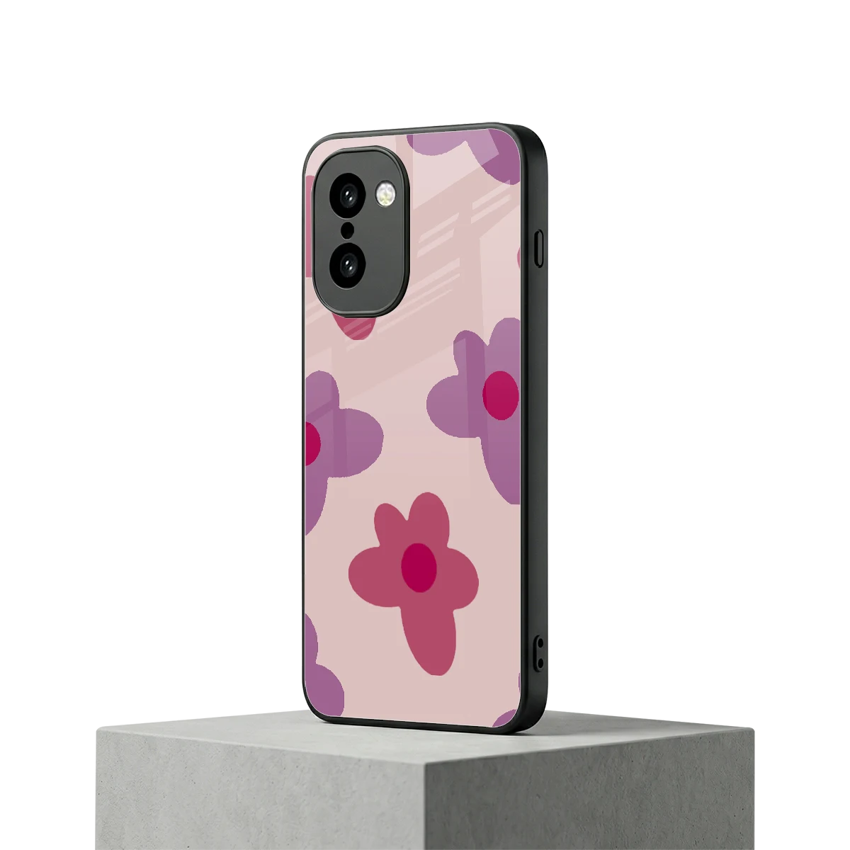 Floral Purple oneplus 15r mobile cover | shockproof glass phone case