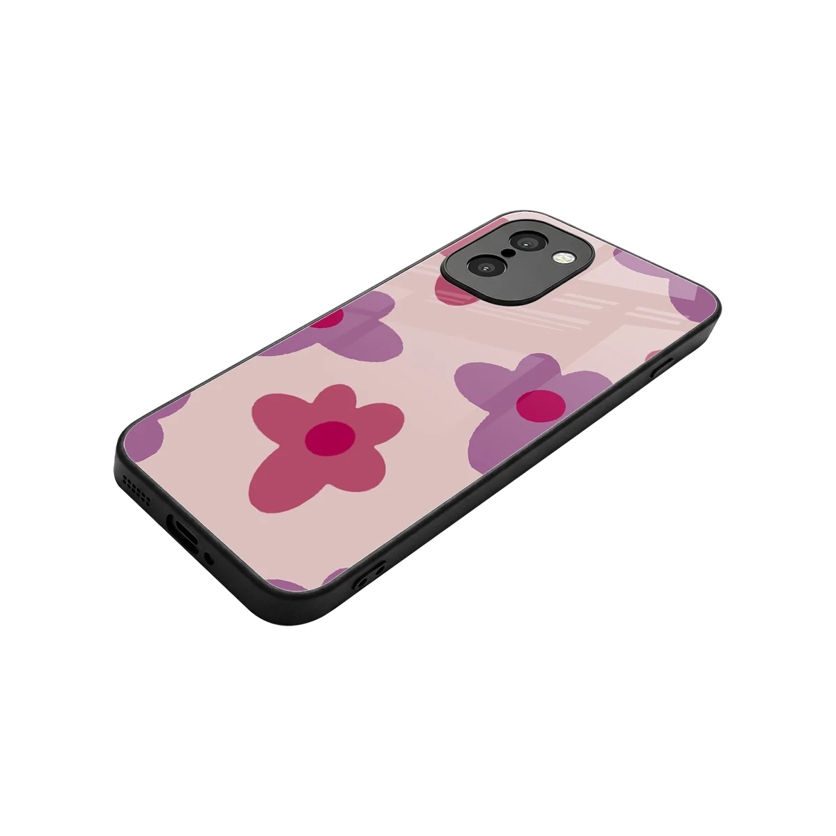 Floral Purple stylish phone case for oneplus 15r | glossy glass and slim fit