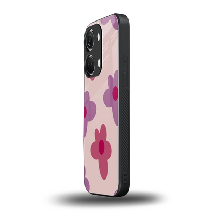 Floral Purple oneplus nord 3 mobile cover | shockproof glass phone case