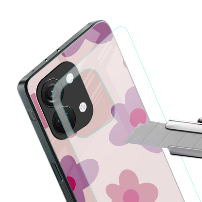 Floral Purple stylish phone case for oneplus nord 3 | glossy glass and slim fit