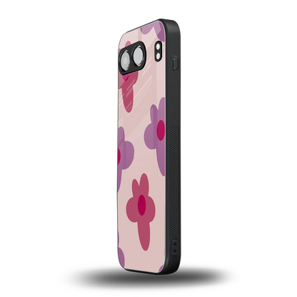 Floral Purple oneplus nord 4 mobile cover | shockproof glass phone case