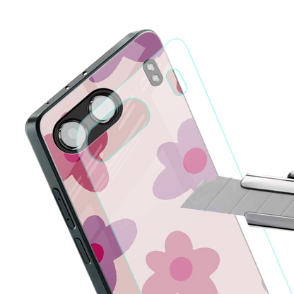 Floral Purple stylish phone case for oneplus nord 4 | glossy glass and slim fit