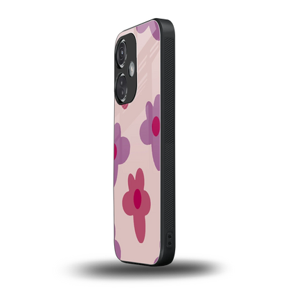 Floral Purple oneplus nord ce 3 mobile cover | shockproof glass phone case