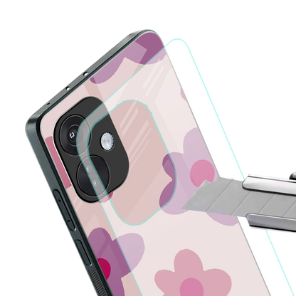 Floral Purple stylish phone case for oneplus nord ce 3 | glossy glass and slim fit