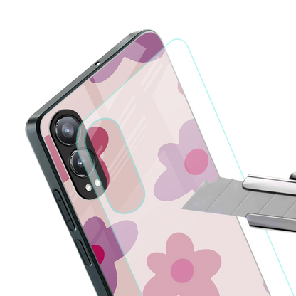 Floral Purple stylish phone case for oneplus nord ce 4 lite | glossy glass and slim fit