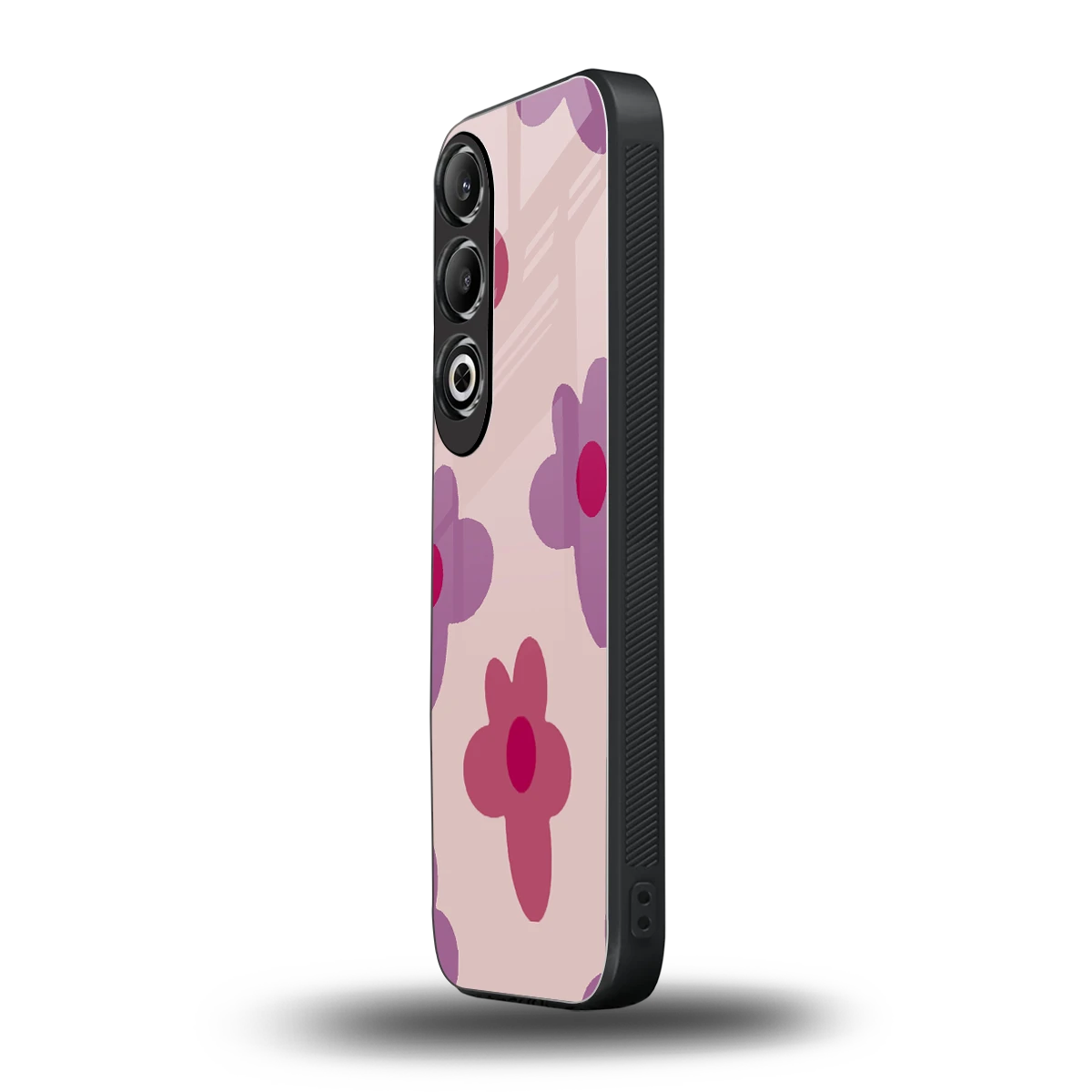 Floral Purple oneplus nord ce 4 mobile cover | shockproof glass phone case