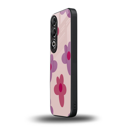 Floral Purple oneplus nord ce 4 mobile cover | shockproof glass phone case